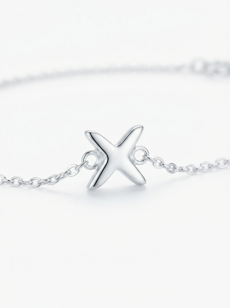 OXO X Figürlü Gümüş Bileklik OXO X Figürlü Gümüş Bileklik 2